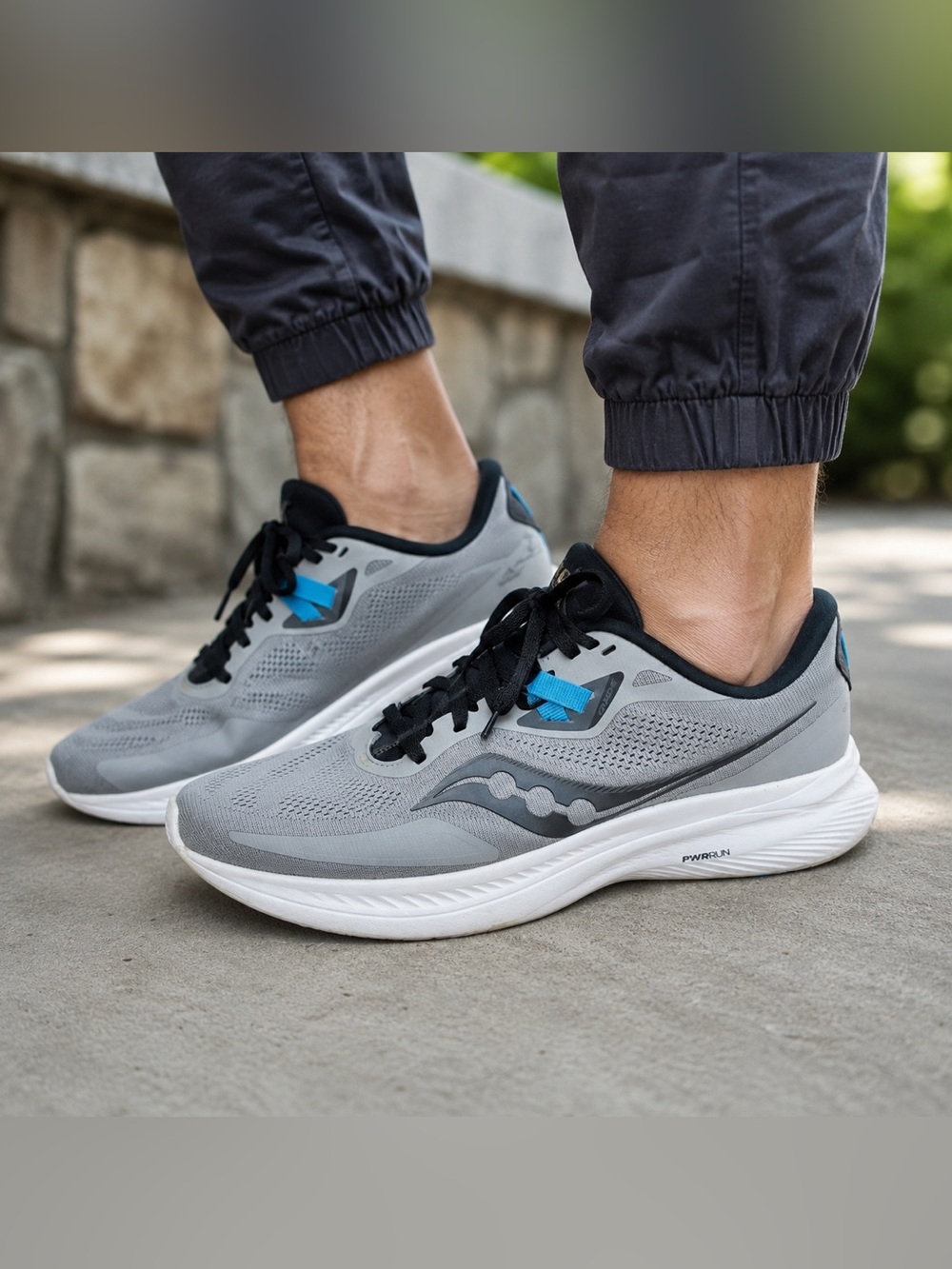Saucony Guide Gray Blue Running Shoes Men’s Size 10.5 Wide Athletic Sneakers